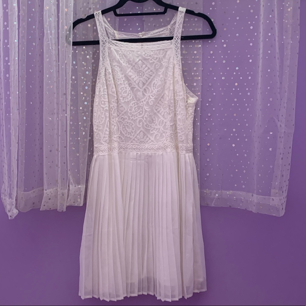 white flowy dress